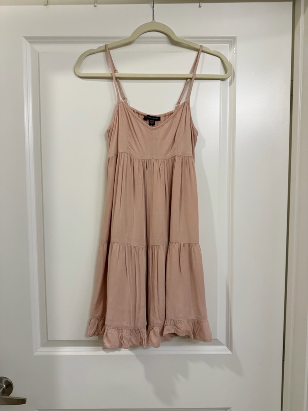 American Eagle Blush Pink Babydoll Mini Dress